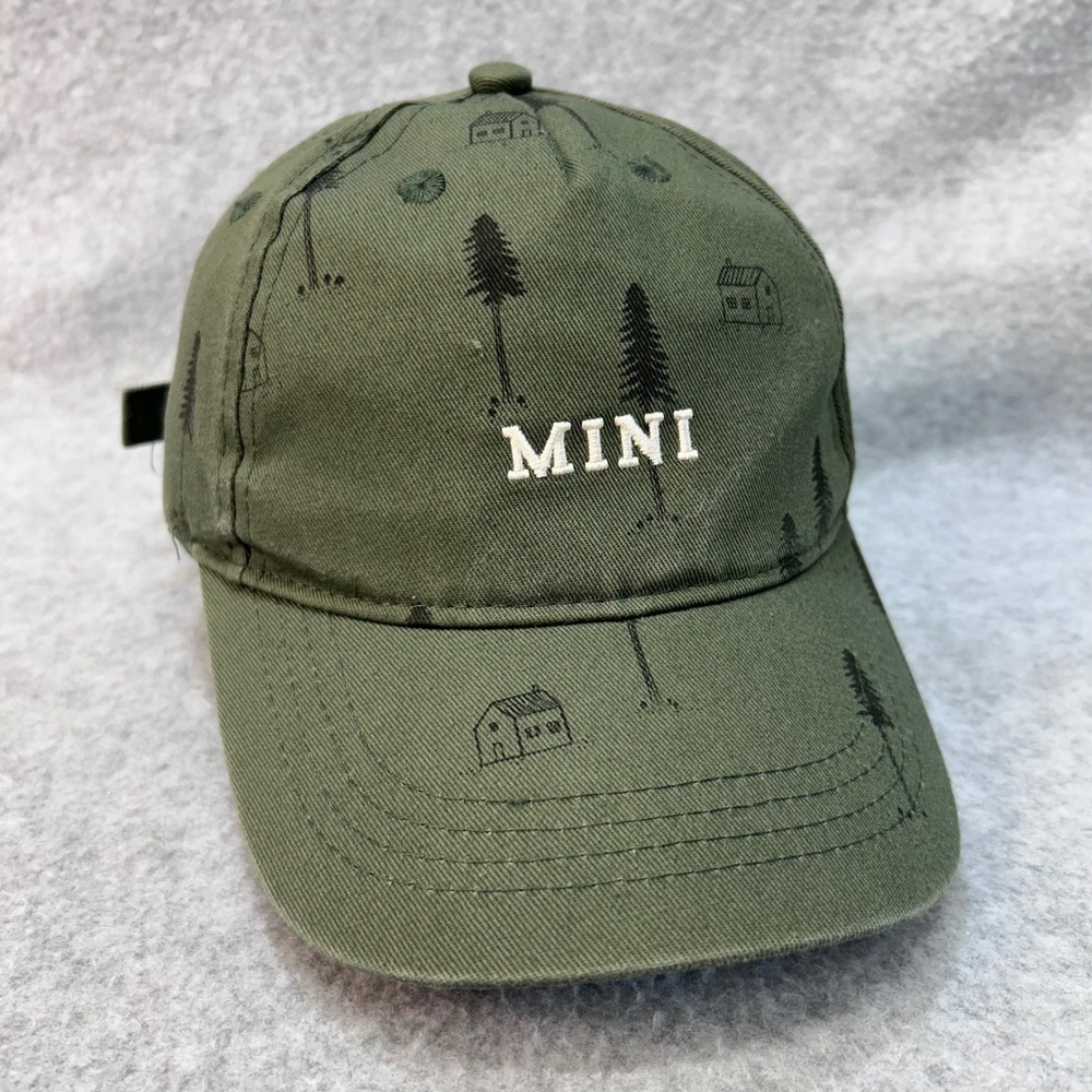 Mini Cabin Tree Print Kids Green LC Lauren Conrad Baseball Cap Hat OSFM